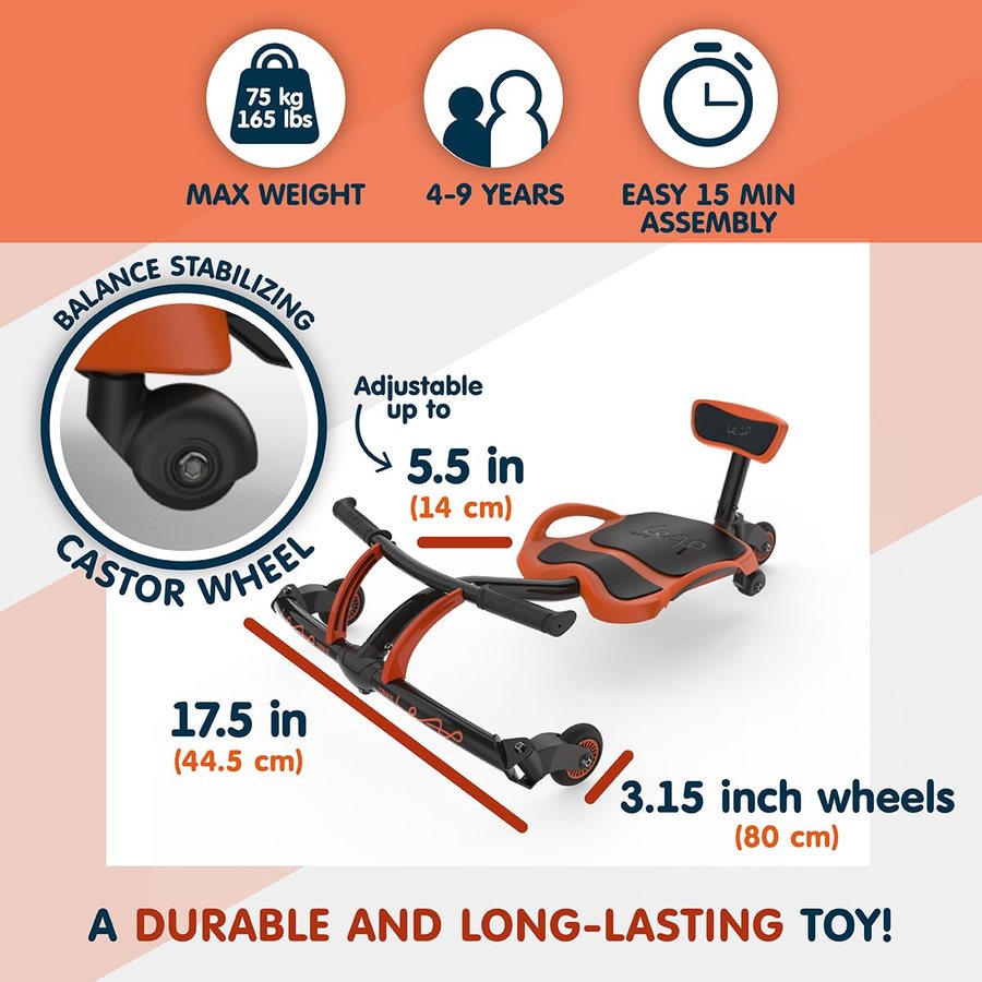 Leap — Orange & Black ride-on toy by YBike