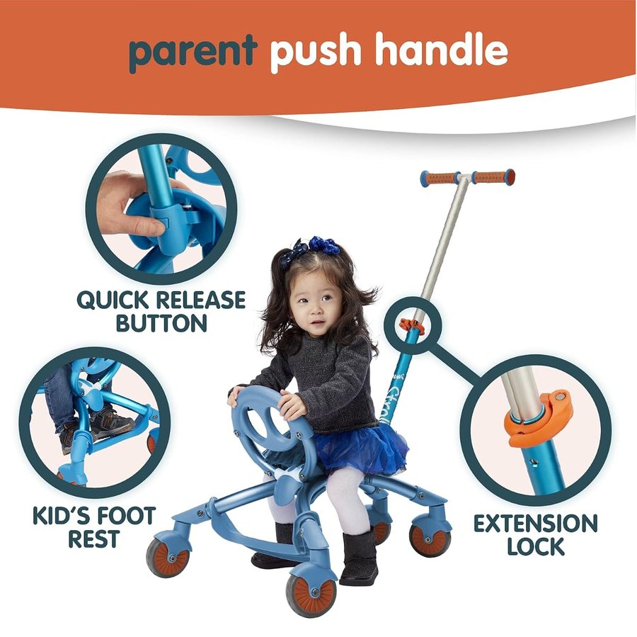 Pewi Stroll — Blue ride-on toy by YBike