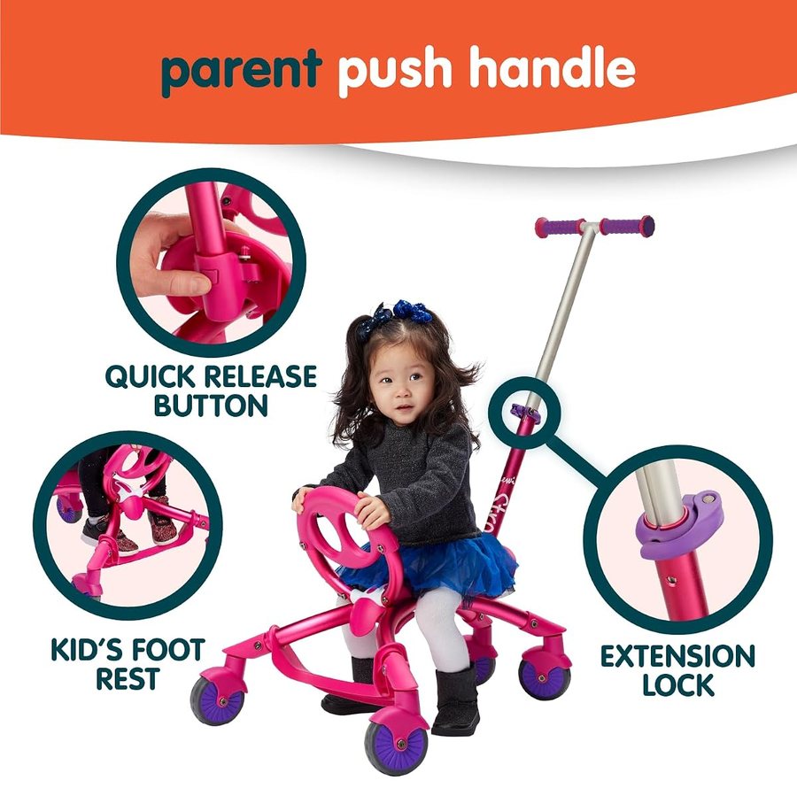Pewi Stroll — Pink ride-on toy by YBike